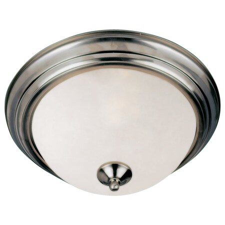Maxim Two Light Satin Nickel Frosted Glass Bowl Flush Mount 5841FTSN
